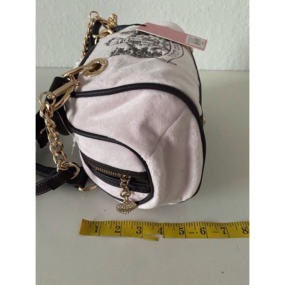 Juicy Couture Classic Scottie Dogs Satchel Crossbody Chiffon Pink With Card Case - Picture 14 of 16